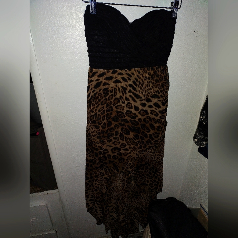 Strapless high low dress